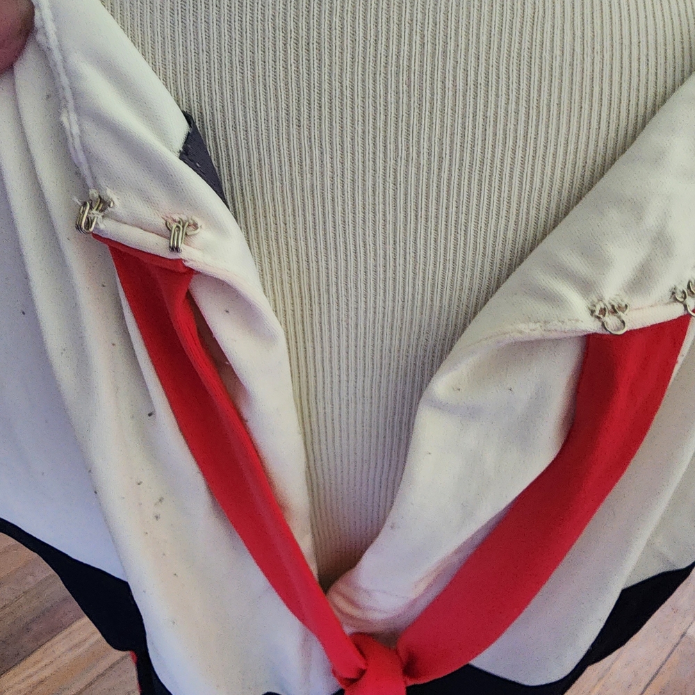 Vince Camuto White and Blue Sleeveless Halter Sundress - Picture 5 of 6